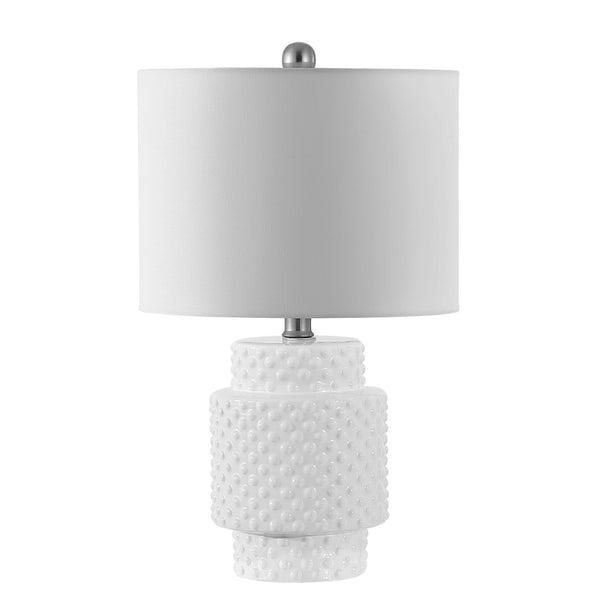 Safavieh SONTER, Elegant 21-Inch White Ceramic Table Lamp Set of 2 - Modern Design for Cozy Ambiance TBL4449A-SET2