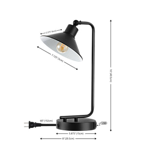 Safavieh Nadav, 16 Inch, Black, Iron Table Lamp W/ Usb Port Black TBL4454A-U
