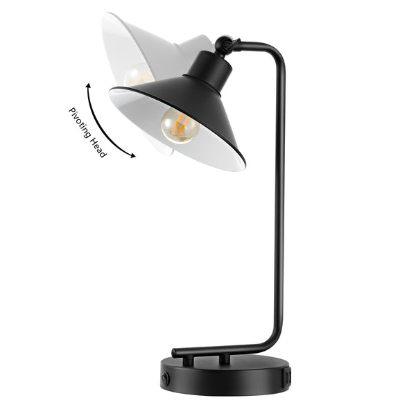 Safavieh Nadav, 16 Inch, Black, Iron Table Lamp W/ Usb Port Black TBL4454A-U