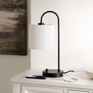 Safavieh Lybrin, 19 Inch, Black, Iron Table Lamp W/ Usb Port Black TBL4455A-U