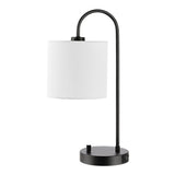 Lybrin, 19 Inch, Black, Iron Table Lamp W/ Usb Port