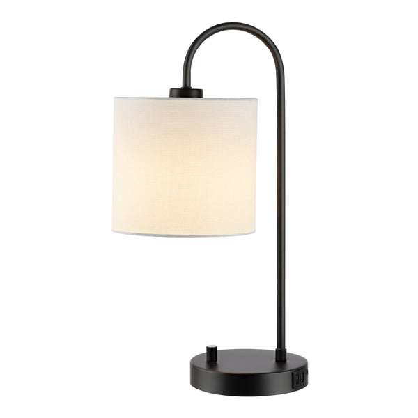 Safavieh Lybrin, 19 Inch, Black, Iron Table Lamp W/ Usb Port Black TBL4455A-U