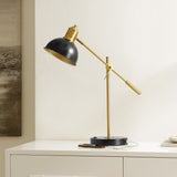 Safavieh Amur 22" Table Lamp W/ Usb Black / Brass Iron TBL4456A-U