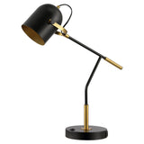 Safavieh Mulaney 22 Inch Table Lamp W/ Usb XII23 Black / Brass Metal TBL4458A-U