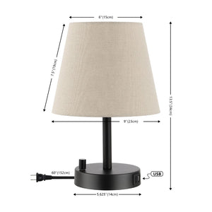 Safavieh Fynn, 13 Inch, Black, Iron Table Lamp W/ Usb Lamp Black TBL4460A-U