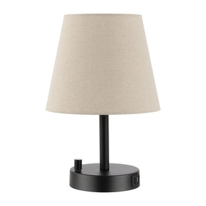 Safavieh Fynn, 13 Inch, Black, Iron Table Lamp W/ Usb Lamp Black TBL4460A-U