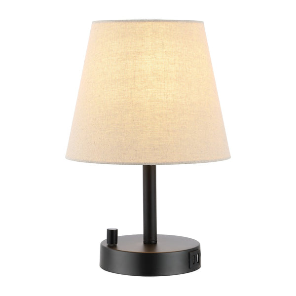 Safavieh Fynn, 13 Inch, Black, Iron Table Lamp W/ Usb Lamp Black TBL4460A-U