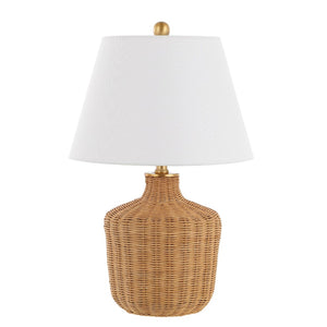 Safavieh SAOLIA, SAOLIA 22-Inch Handwoven Natural Rattan Table Lamp - Coastal & Bohemian Style for Any Room Decor TBL4467A