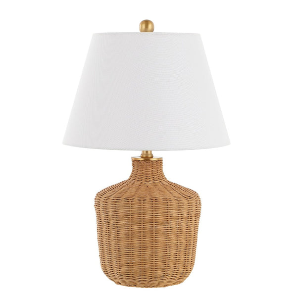 Safavieh SAOLIA, SAOLIA 22-Inch Handwoven Natural Rattan Table Lamp - Coastal & Bohemian Style for Any Room Decor TBL4467A