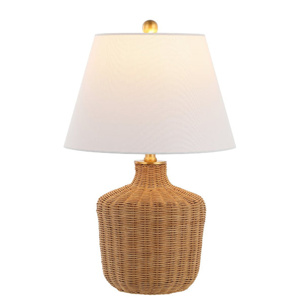 Safavieh SAOLIA, SAOLIA 22-Inch Handwoven Natural Rattan Table Lamp - Coastal & Bohemian Style for Any Room Decor TBL4467A