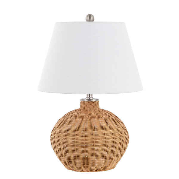 Safavieh JUANA, 22-Inch Handwoven Rattan Table Lamp - Natural Glow for Bohemian & Coastal Decor Styles TBL4468A