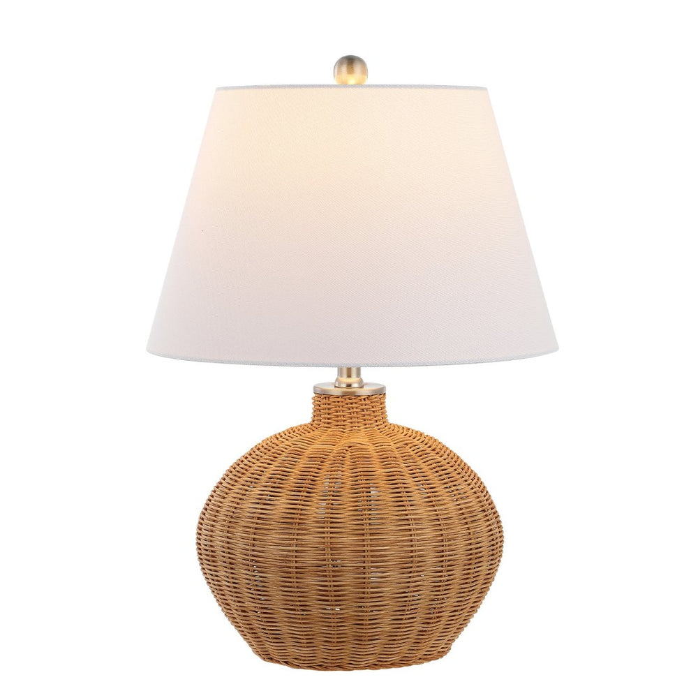 Safavieh JUANA, 22-Inch Handwoven Rattan Table Lamp - Natural Glow for Bohemian & Coastal Decor Styles TBL4468A