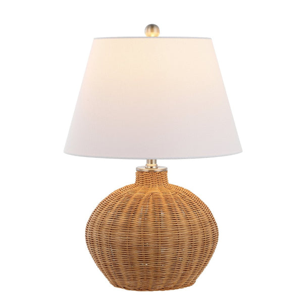 Safavieh JUANA, 22-Inch Handwoven Rattan Table Lamp - Natural Glow for Bohemian & Coastal Decor Styles TBL4468A
