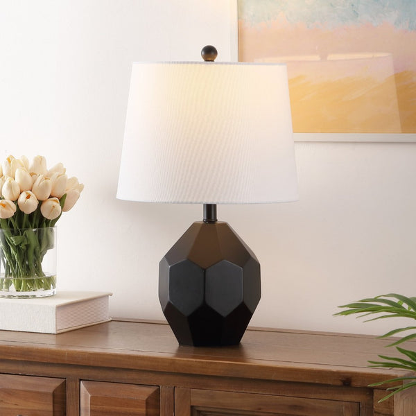 Safavieh DANILO, 19.5-Inch Black Resin Table Lamp - Contemporary Sculptural Design for Home & Office Decor TBL4469A