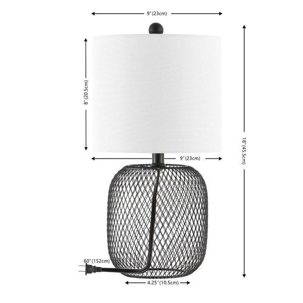 Safavieh NOVIS, 18-Inch Black Iron Table Lamp – Minimalist Design for Elegant Home Lighting & Décor Upgrade TBL4470A