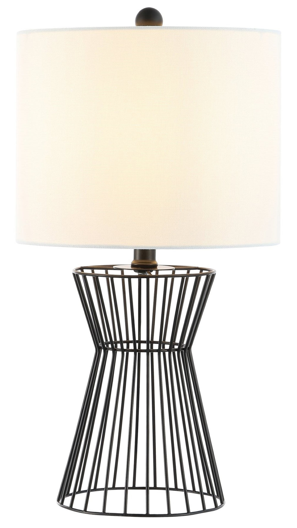 Safavieh RAYNA, 19.5-Inch Matte Black Iron Table Lamp - Modern, Stylish Lighting for Home & Office Decor TBL4471A