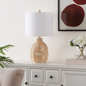 Safavieh OROYA, Handwoven Rattan Table Lamp for Ambient Illumination in Modern and Traditional Interiors Light Natural / - TBL4473A