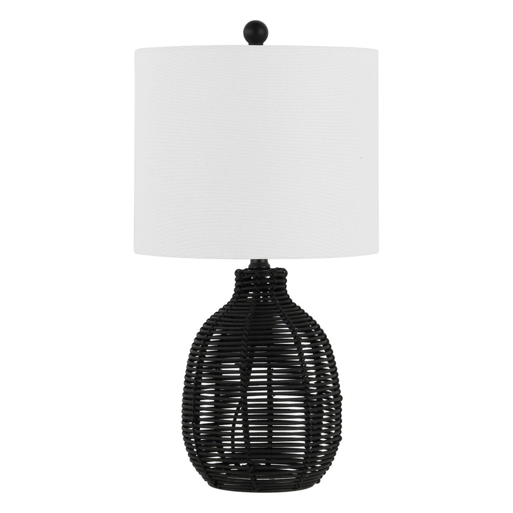 Safavieh OROYA, Handwoven Rattan Table Lamp for Ambient Illumination in Modern and Traditional Interiors Black TBL4473B