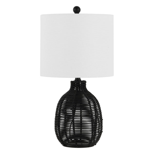 Safavieh OROYA, Handwoven Rattan Table Lamp for Ambient Illumination in Modern and Traditional Interiors Black TBL4473B