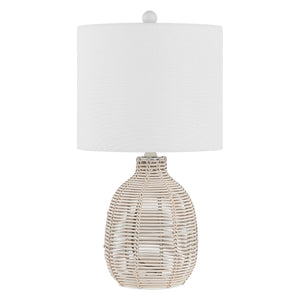 Safavieh OROYA, Handwoven Rattan Table Lamp for Ambient Illumination in Modern and Traditional Interiors Off White TBL4473C