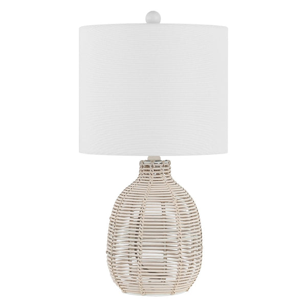 Safavieh OROYA, Handwoven Rattan Table Lamp for Ambient Illumination in Modern and Traditional Interiors Off White TBL4473C