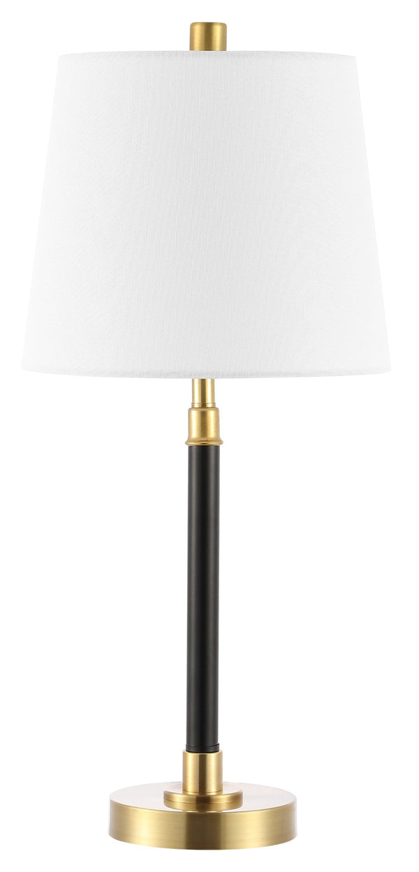 Safavieh VITALE, 22-Inch Black and Brass Iron Table Lamp - Modern Minimalist Design for Home Elegance TBL4475A