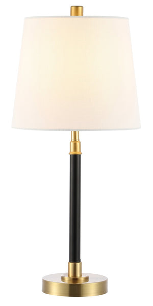 Safavieh VITALE, 22-Inch Black and Brass Iron Table Lamp - Modern Minimalist Design for Home Elegance TBL4475A