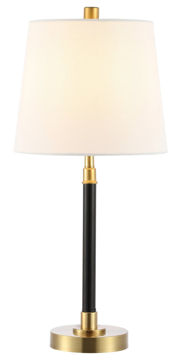 Safavieh VITALE, 22-Inch Black and Brass Iron Table Lamp - Modern Minimalist Design for Home Elegance TBL4475A