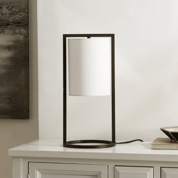 Safavieh TAMIKO, 17.75" Black Iron Table Lamp - Sleek Minimalist Design for Modern & Transitional Spaces TBL4476A