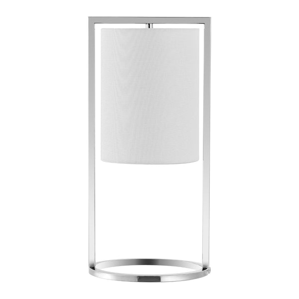 Safavieh TAMIKO, 17.75-Inch Chrome Iron Table Lamp – Modern Minimalist Design for Cozy Ambient Lighting TBL4476B
