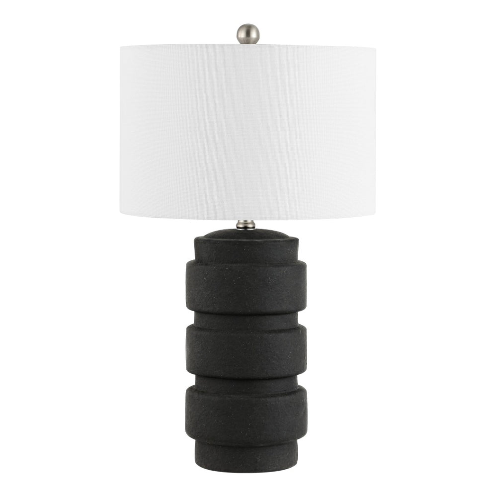 Safavieh SERO, 24.5-Inch Black Ceramic Table Lamp – Modern Minimalist Design for Versatile Home Illumination TBL4478A