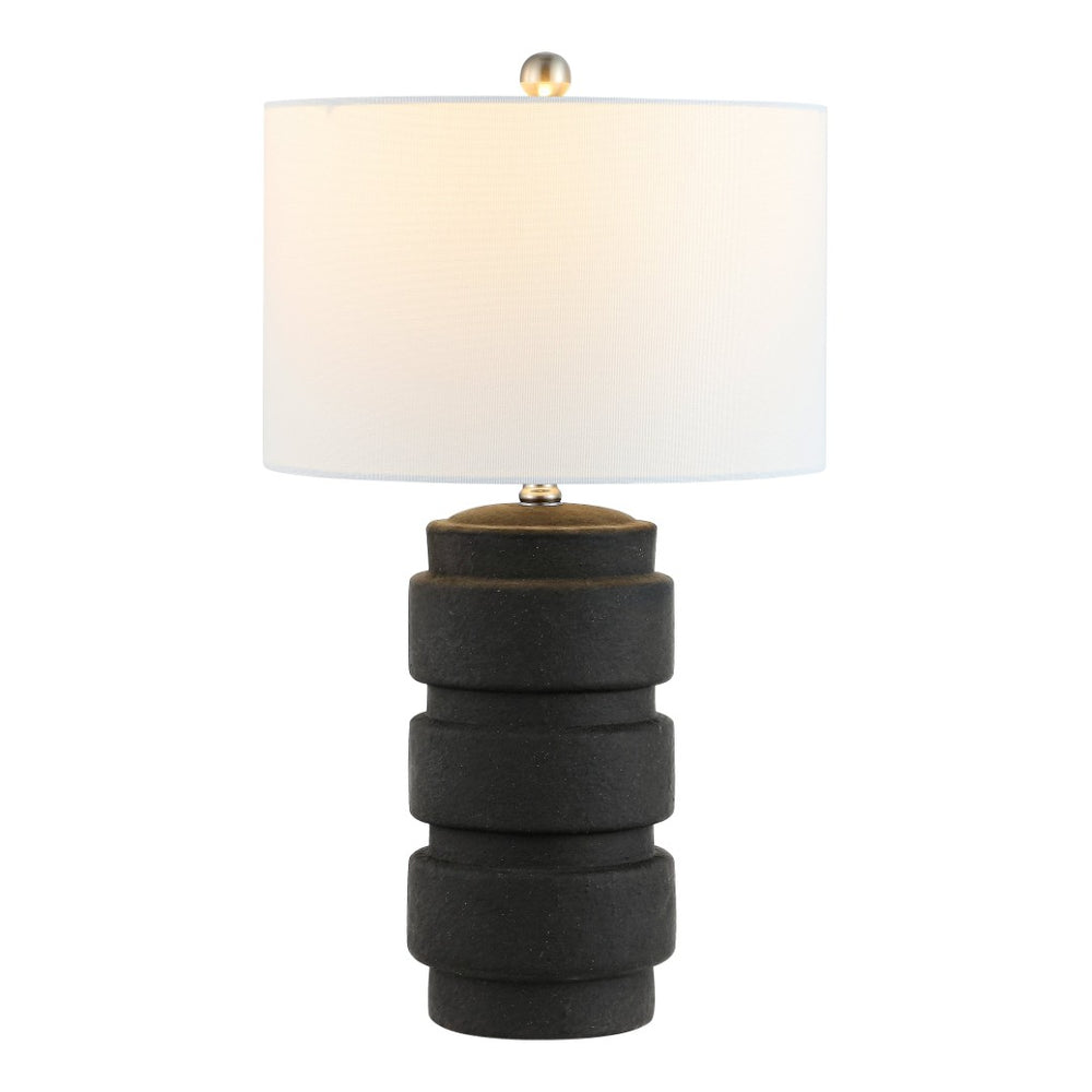 Safavieh SERO, 24.5-Inch Black Ceramic Table Lamp – Modern Minimalist Design for Versatile Home Illumination TBL4478A