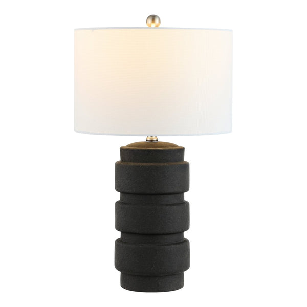 Safavieh SERO, 24.5-Inch Black Ceramic Table Lamp – Modern Minimalist Design for Versatile Home Illumination TBL4478A