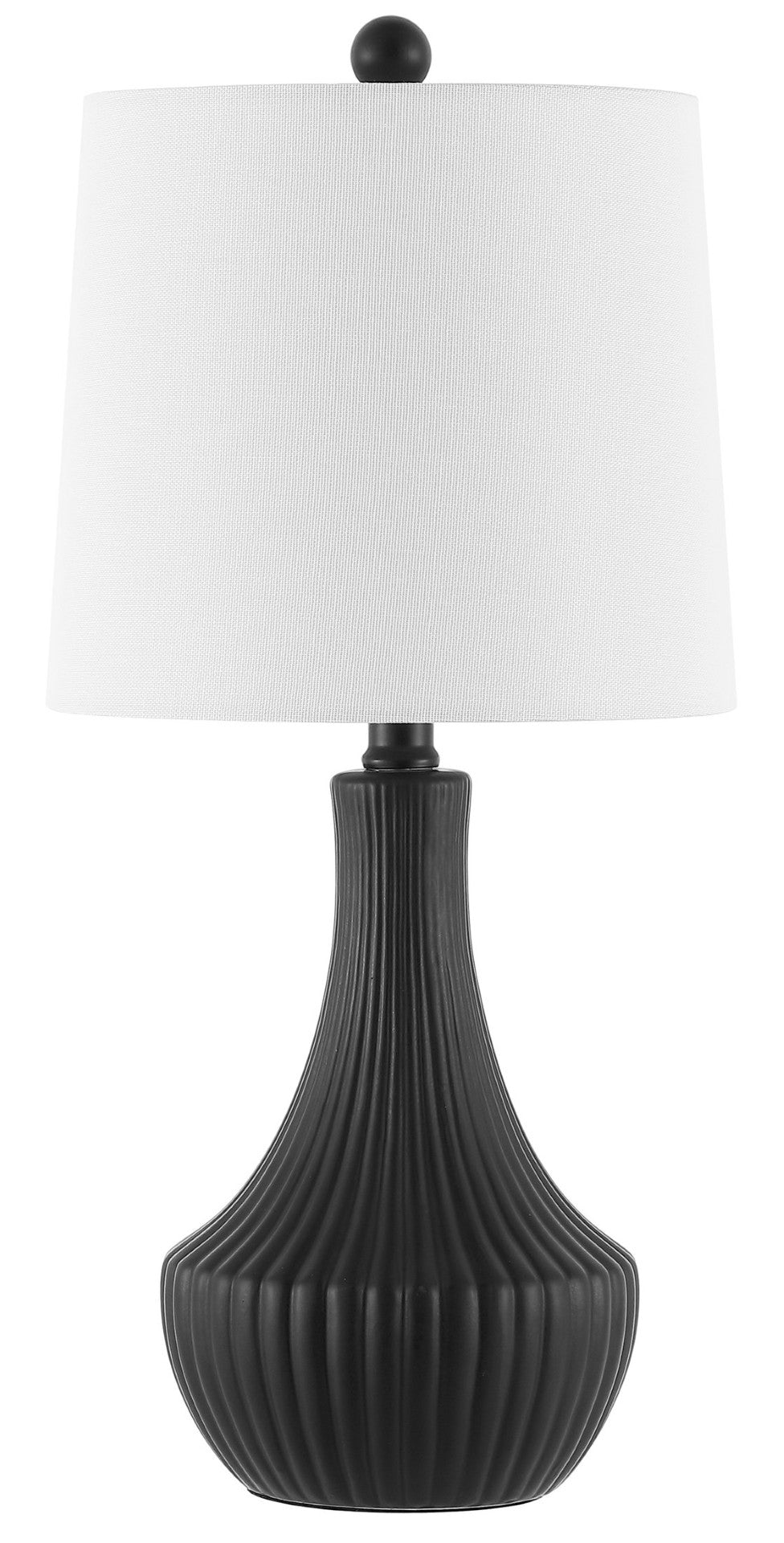 Safavieh HERLEVA, 20-Inch Black Ceramic Table Lamp - Modern Elegance for Any Space with Ambient Lighting TBL4479A
