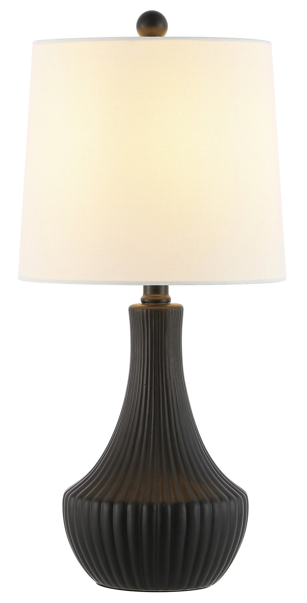 Safavieh HERLEVA, 20-Inch Black Ceramic Table Lamp - Modern Elegance for Any Space with Ambient Lighting TBL4479A