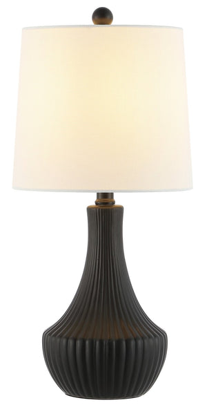 Safavieh HERLEVA, 20-Inch Black Ceramic Table Lamp - Modern Elegance for Any Space with Ambient Lighting TBL4479A