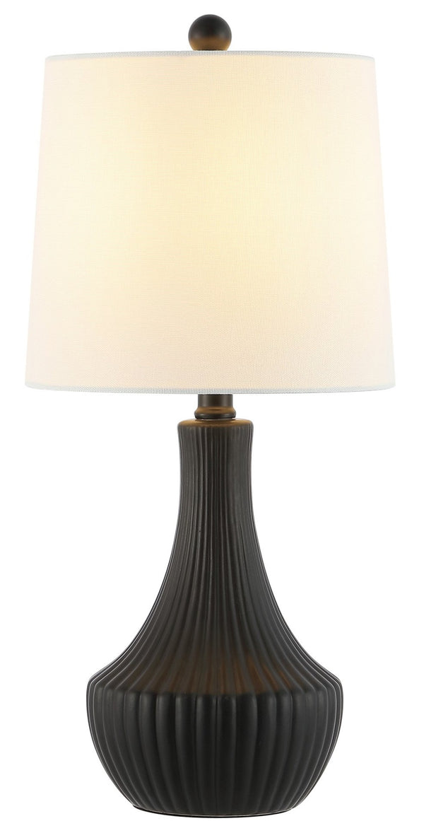 Safavieh HERLEVA, 20-Inch Black Ceramic Table Lamp - Modern Elegance for Any Space with Ambient Lighting TBL4479A