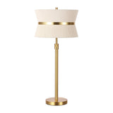 Safavieh Mika, 20-26 Inch, Bleached Natural/Brass, Rope/Metal Extendable Table Lamp TBL4483A