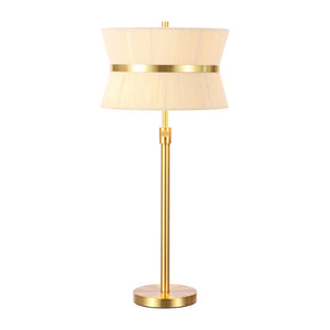 Safavieh Mika, 20-26 Inch, Bleached Natural/Brass, Rope/Metal Extendable Table Lamp TBL4483A