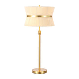 Safavieh Mika, 20-26 Inch, Bleached Natural/Brass, Rope/Metal Extendable Table Lamp TBL4483A