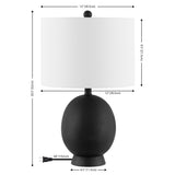 Safavieh Muse 20.5 Inch Table Lamp XII23 Black Resin TBL4487A