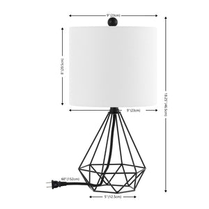 Safavieh PORZANA, 18.25-Inch Black Iron Table Lamp – Modern Minimalist Design for Stylish Home Lighting Solutions TBL4489A