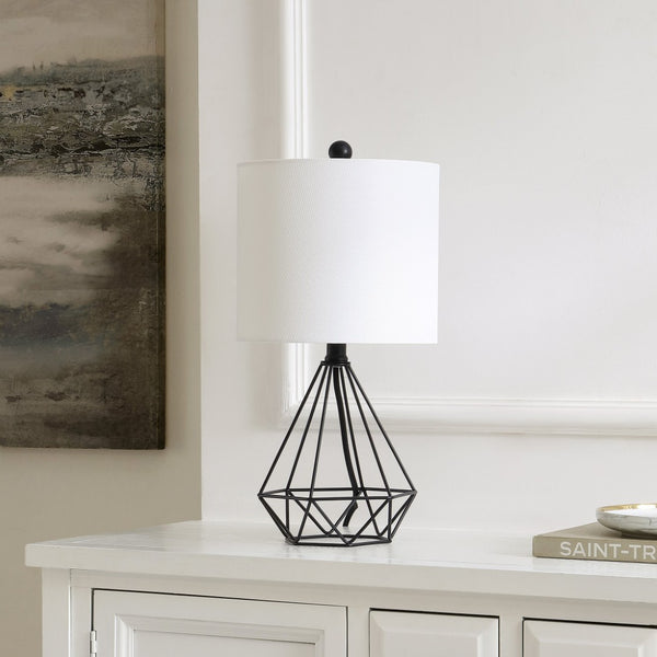 Safavieh PORZANA, 18.25-Inch Black Iron Table Lamp – Modern Minimalist Design for Stylish Home Lighting Solutions TBL4489A
