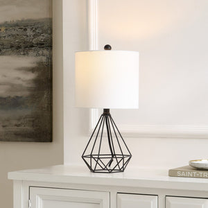 Safavieh PORZANA, 18.25-Inch Black Iron Table Lamp – Modern Minimalist Design for Stylish Home Lighting Solutions TBL4489A