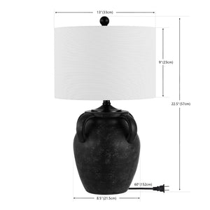 Safavieh RHYNNE, 22.5-Inch Black Ceramic Table Lamp - Sleek Contemporary Accent for Stylish Illumination TBL4496A