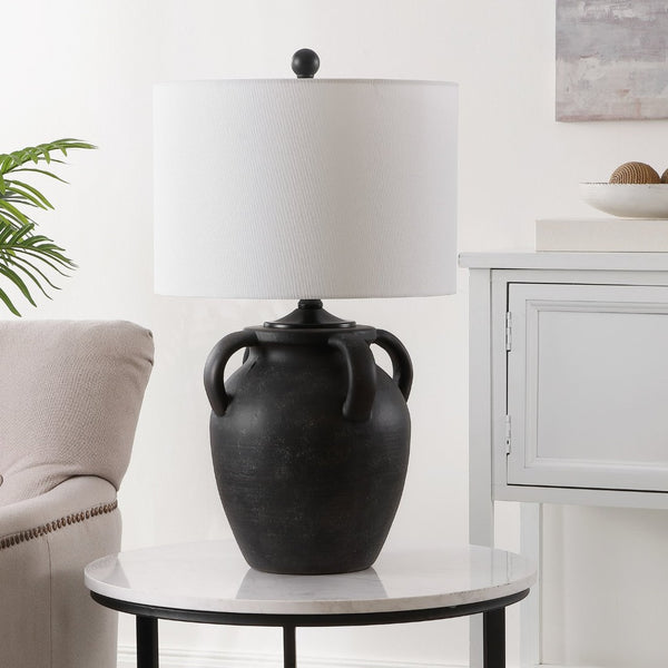 Safavieh RHYNNE, 22.5-Inch Black Ceramic Table Lamp - Sleek Contemporary Accent for Stylish Illumination TBL4496A