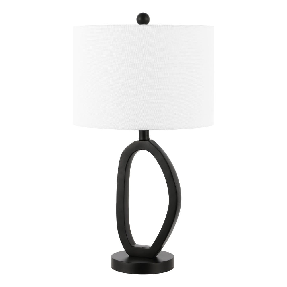 Safavieh VERNE, 24-Inch Black Resin and Iron Table Lamp for Modern Elegance in Any Room - Versatile Lighting Solution TBL4497A