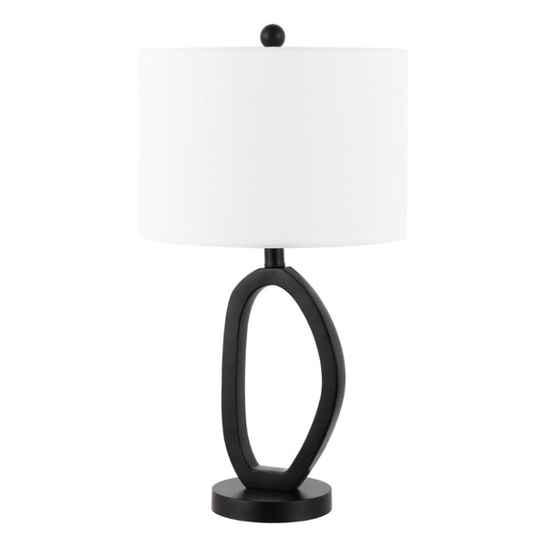 Safavieh VERNE, 24-Inch Black Resin and Iron Table Lamp for Modern Elegance in Any Room - Versatile Lighting Solution TBL4497A