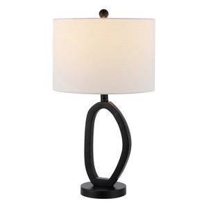 Safavieh VERNE, 24-Inch Black Resin and Iron Table Lamp for Modern Elegance in Any Room - Versatile Lighting Solution TBL4497A