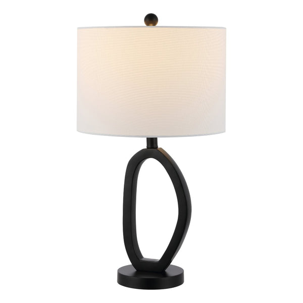 Safavieh VERNE, 24-Inch Black Resin and Iron Table Lamp for Modern Elegance in Any Room - Versatile Lighting Solution TBL4497A